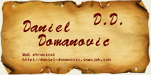 Daniel Domanović vizit kartica